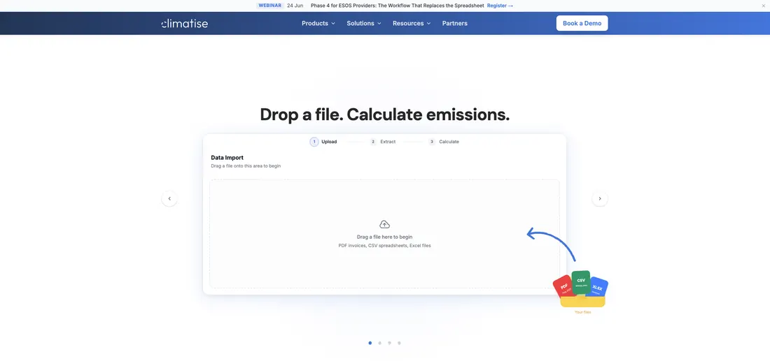 Climatise platform dashboard interface