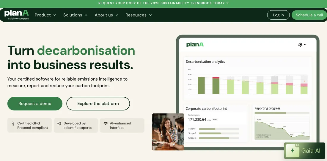 Plan A platform dashboard interface